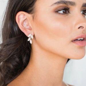 Ashton Earrings In Crystals by Brides & Hairpins